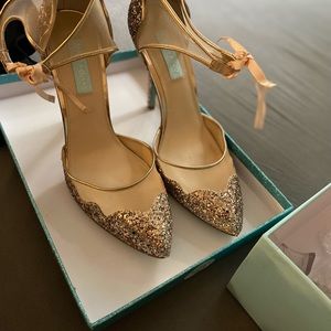 Stela champ glitter high heels by Betsy Johnson